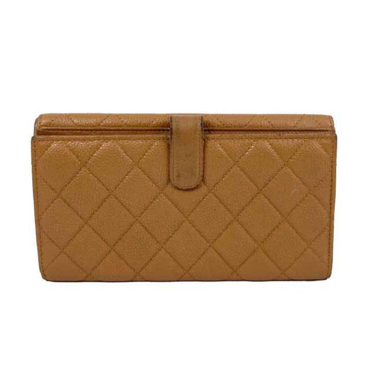 Chanel Quilted Long Flap Caviar Wallet
