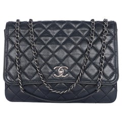 Vintage Chanel Quilted Matelasse CC Logo Caviar Leather