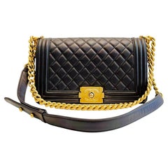 Chanel Quilted Medium Leather Boy Bag