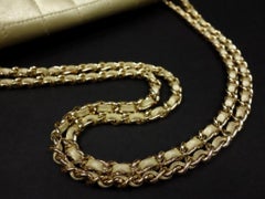 Chanel Quilted Metallic Accordion Flap 224475 Gold Leather Satchel