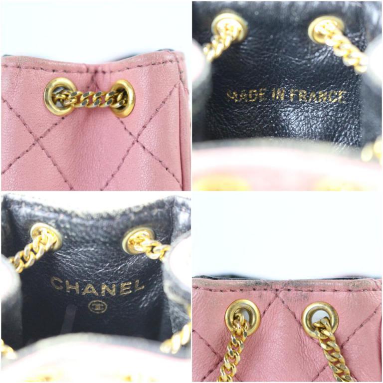 Chanel Quilted Mini Cc Chain 222781 Pink Leather Clutch In Good Condition For Sale In Forest Hills, NY