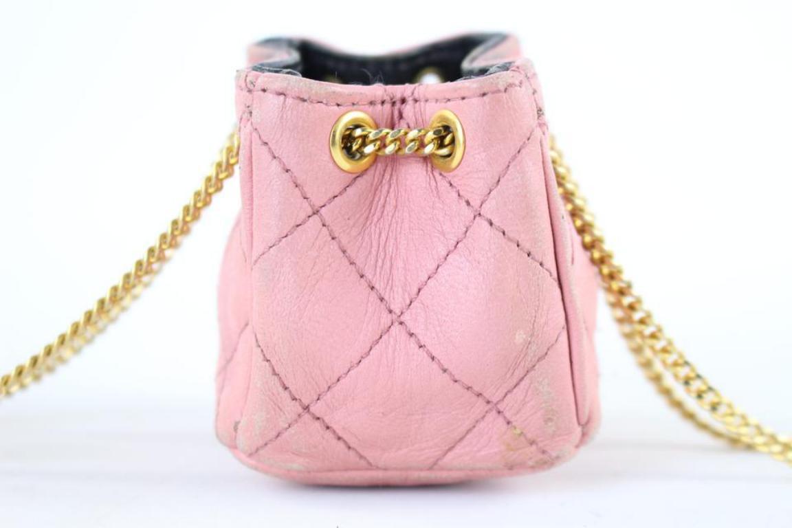 Chanel Quilted Mini Cc Chain 222781 Pink Leather Clutch For Sale 3