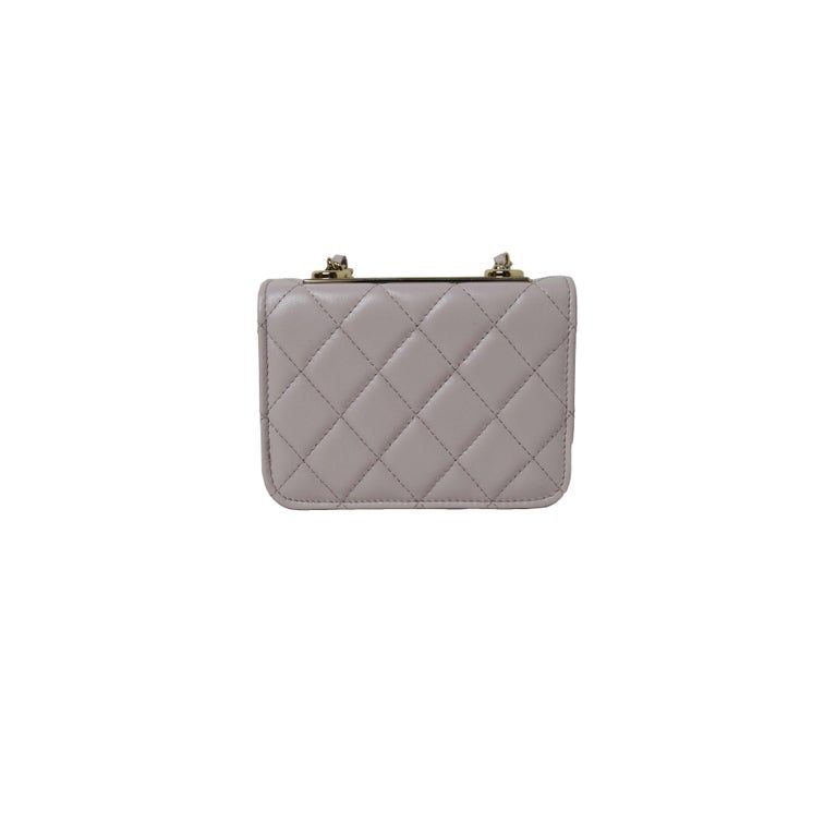 CHANEL Caviar Quilted Flap Card Holder Wallet Light Purple 941436