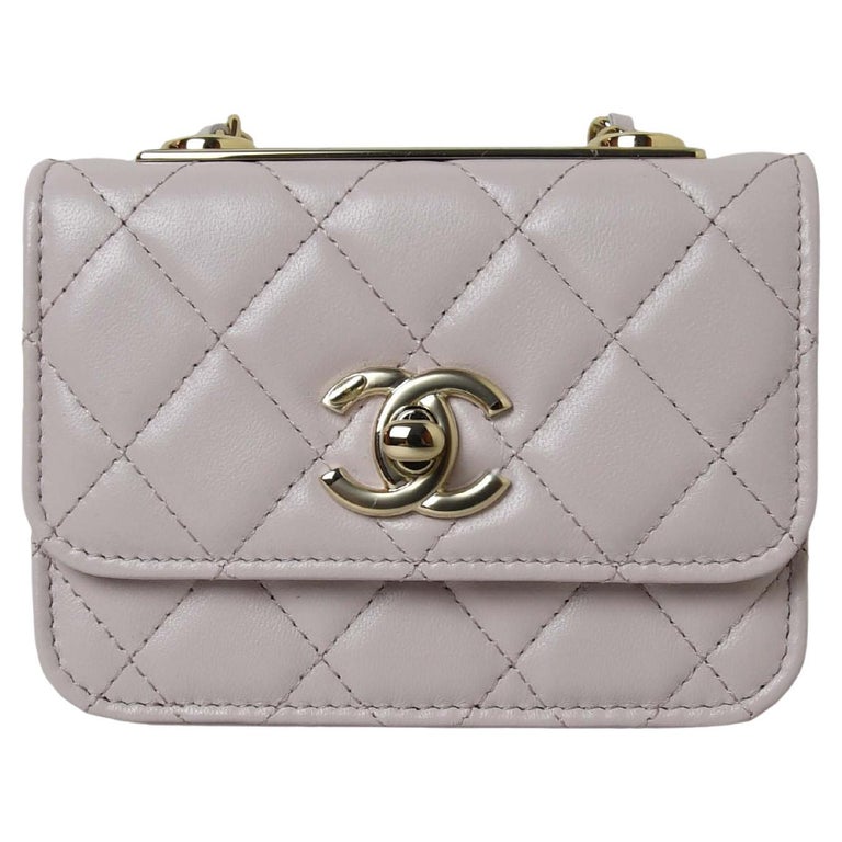 Chanel Quilted Mini Trendy CC Wallet On Chain Light Purple For