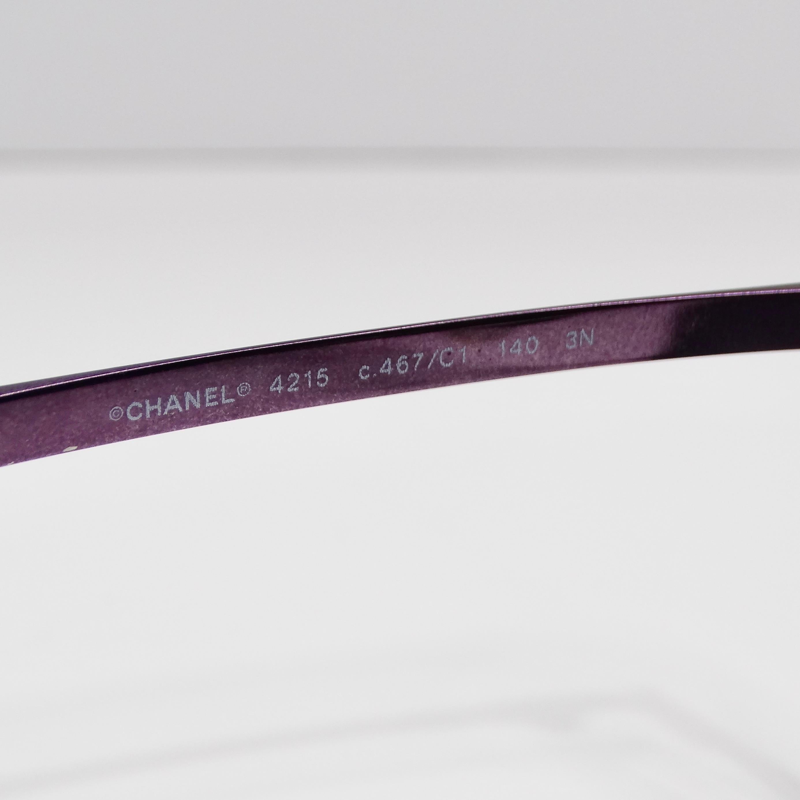 Chanel Quilted Motif Shield Sunglasses For Sale 5