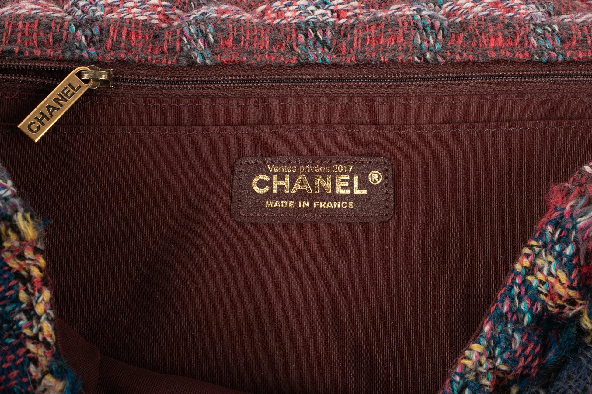 Chanel Bolso Acolchado de Tweed Multicolor, 2014/2015 en venta 6