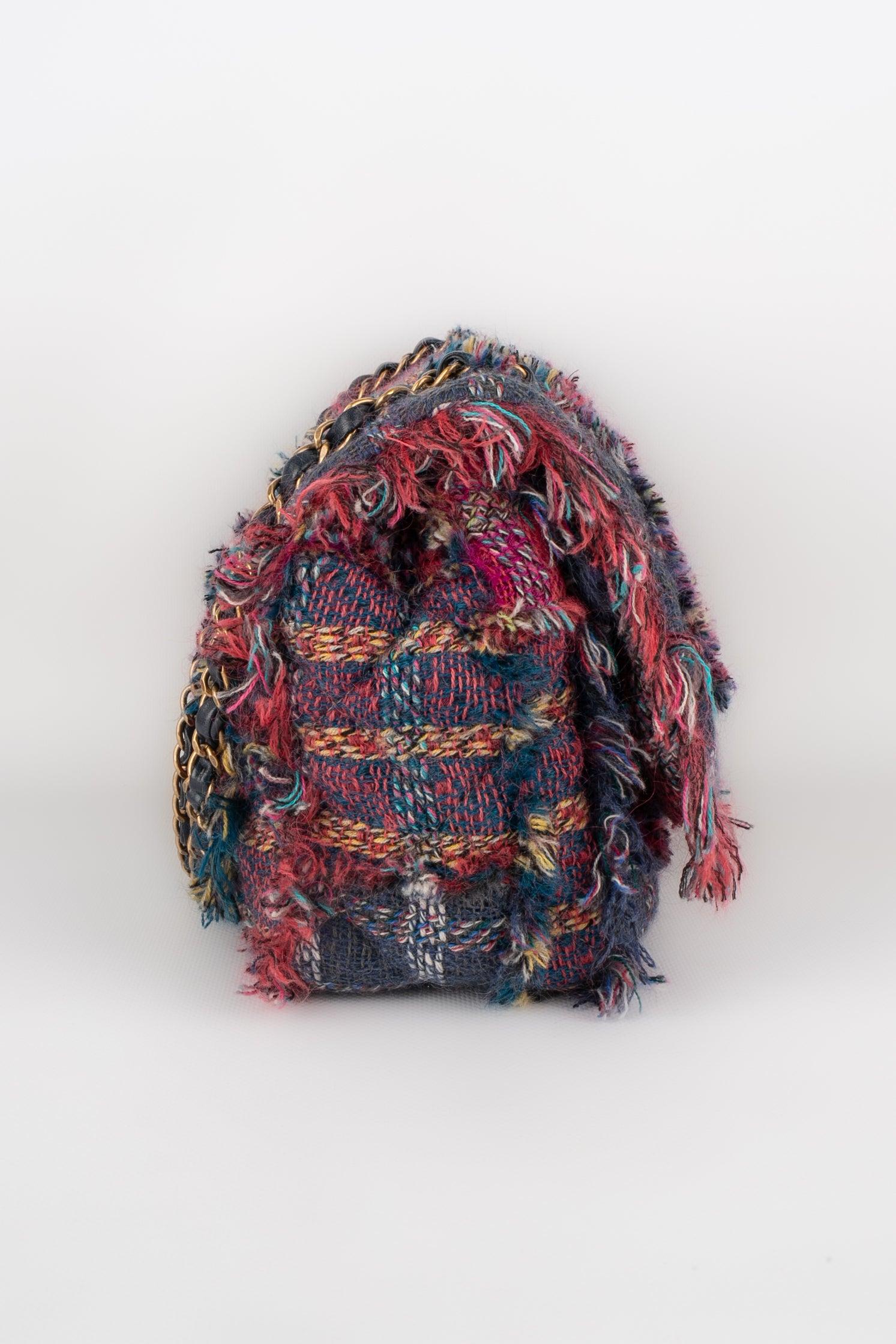 Chanel Bolso Acolchado de Tweed Multicolor, 2014/2015 Negro en venta