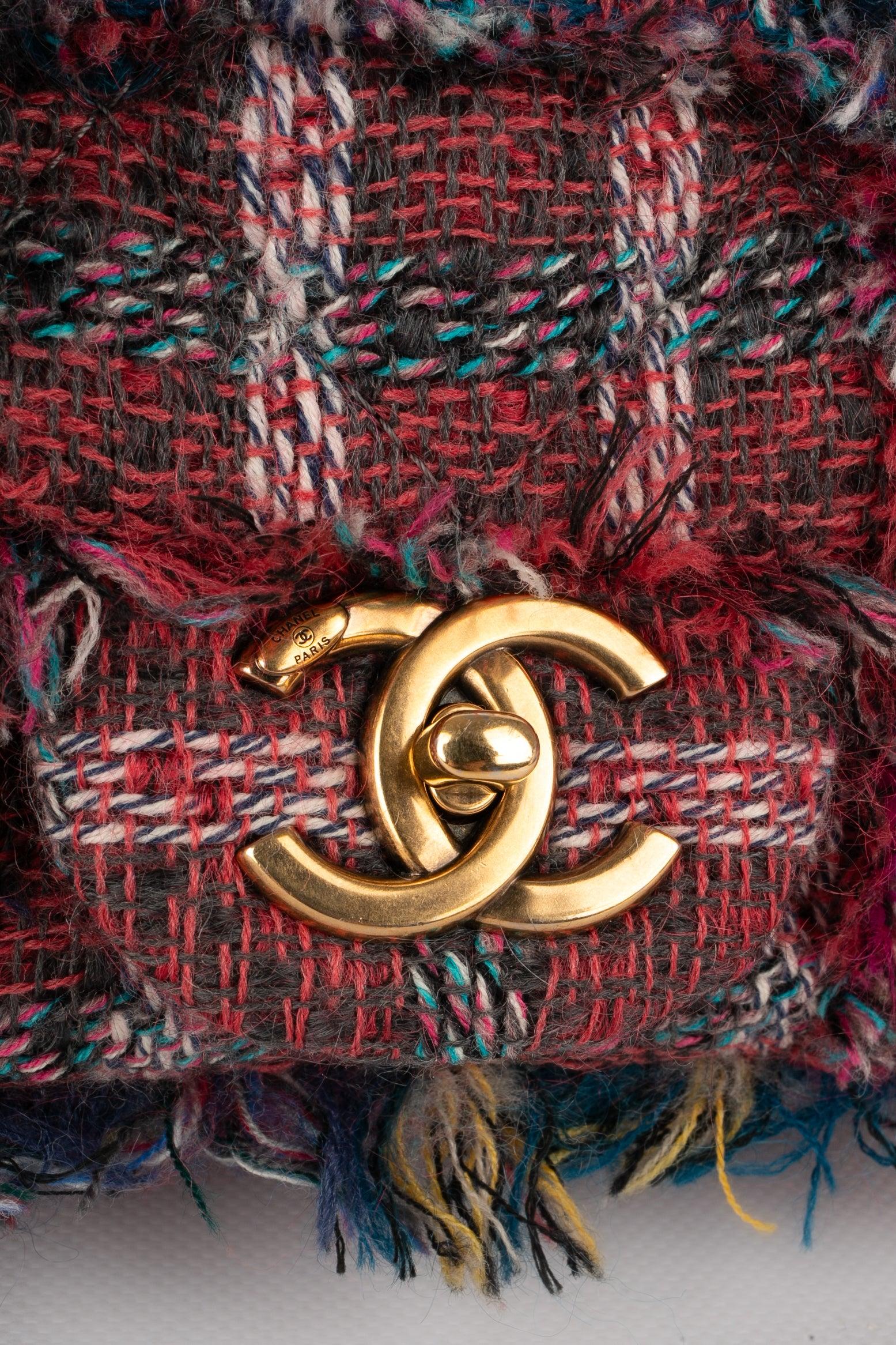 Chanel Bolso Acolchado de Tweed Multicolor, 2014/2015 en venta 3