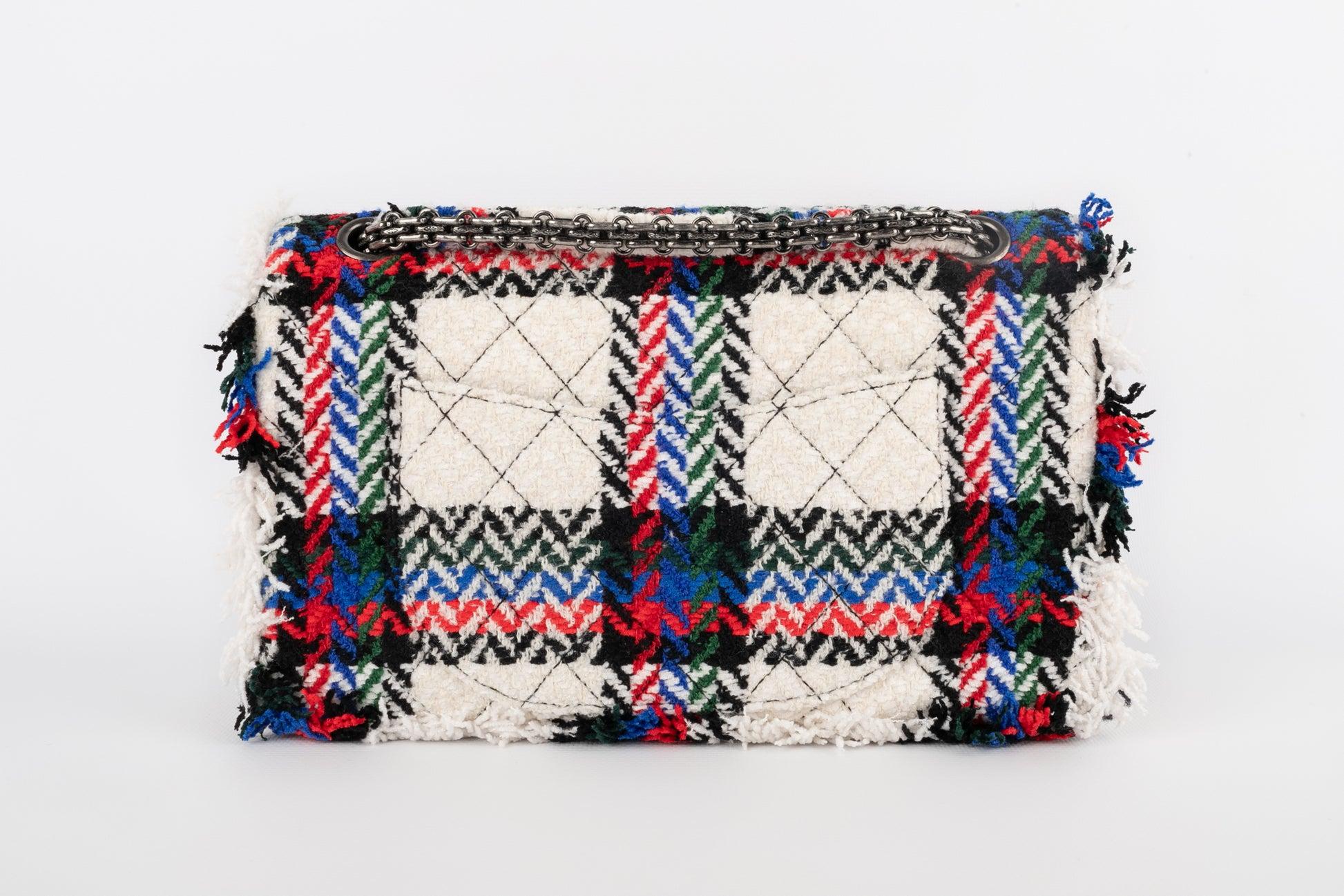 Women's Chanel Quilted Multicoloured Fringed Woolen Tartan Lucky Charm 2.55 Bag, 2007