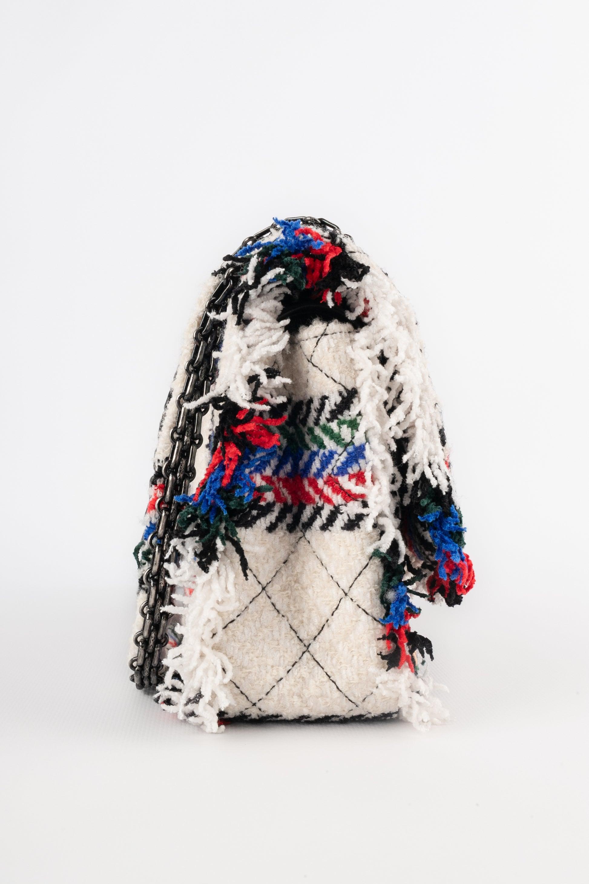 Chanel Quilted Multicoloured Fringed Woolen Tartan Lucky Charm 2.55 Bag, 2007 1