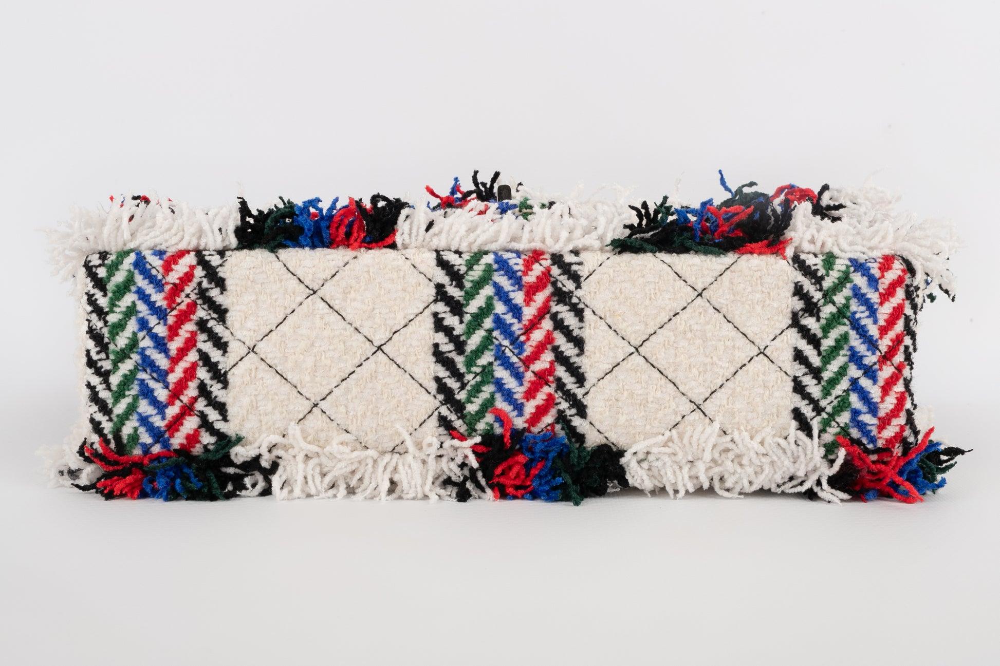 Chanel Quilted Multicoloured Fringed Woolen Tartan Lucky Charm 2.55 Bag, 2007 2