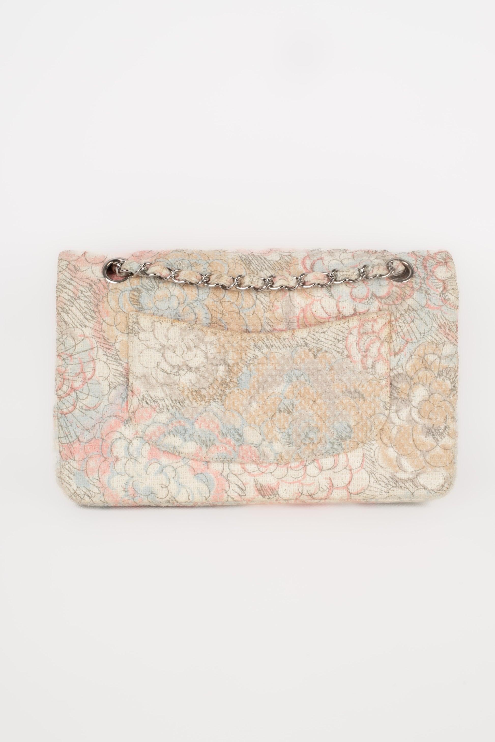 Chanel Quilted Off-white Canvas 'Classic' Bag, 2008 In Excellent Condition For Sale In SAINT-OUEN-SUR-SEINE, FR