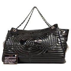 Chanel Quilted Patent CC Logo Chain Tote 233C111