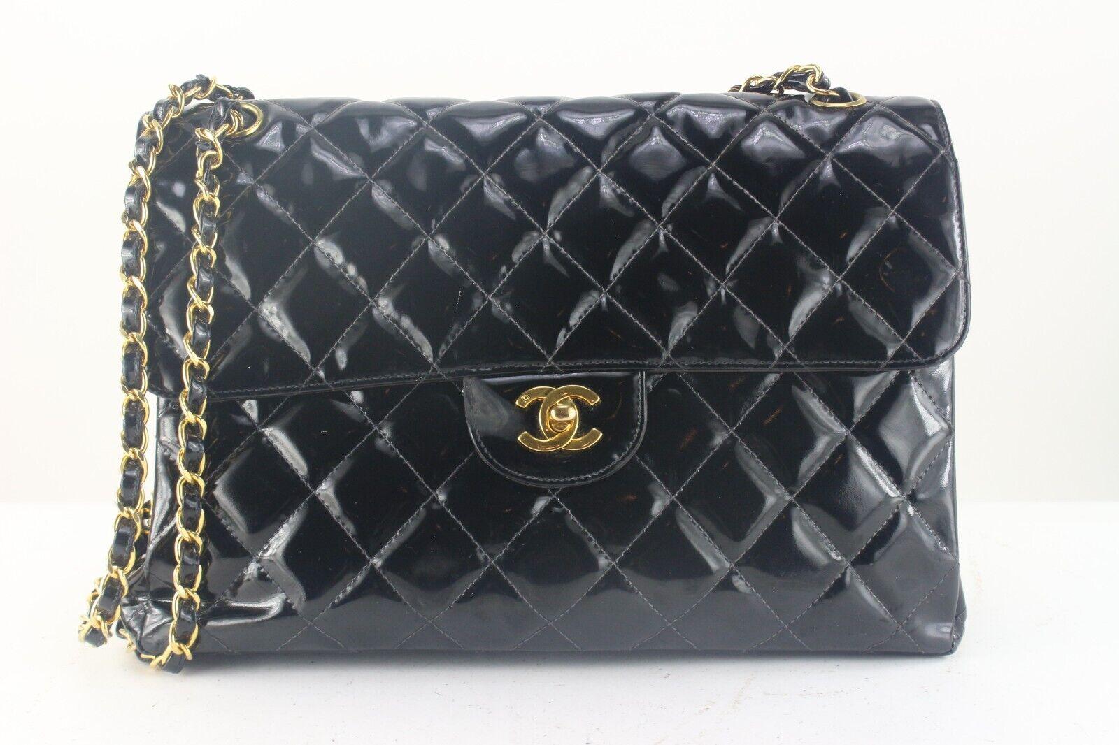 Women's Chanel Quilted Patent Leather Double Sided Flap Classic 6CAS921K For Sale