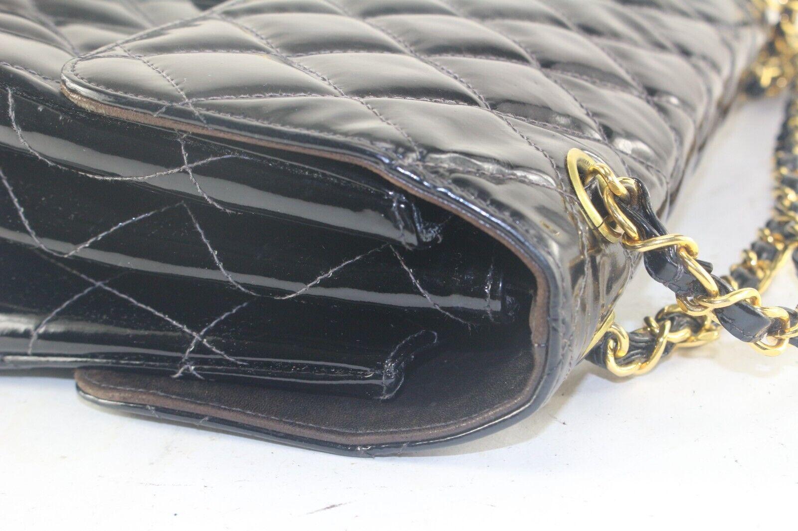 Chanel Quilted Patent Leather Double Sided Flap Classic 6CAS921K For Sale 3