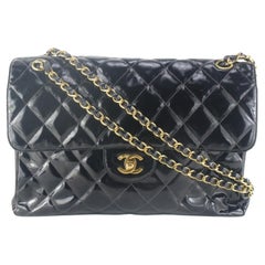 Chanel Quilted Patent Leather Double Sided Flap Classic 6CAS921K