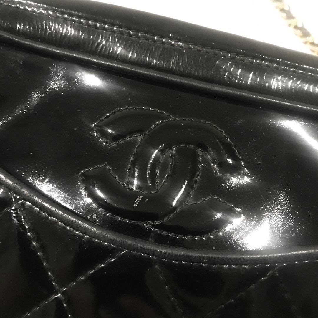 Chanel Quilted Patent Reporter Handbag 2