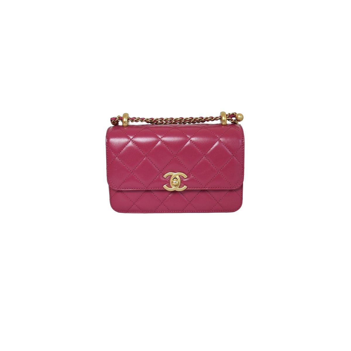 Chanel Chanel Gesteppte Perfect Fit Tasche mit Klappe in Rosa (Pink) im Angebot