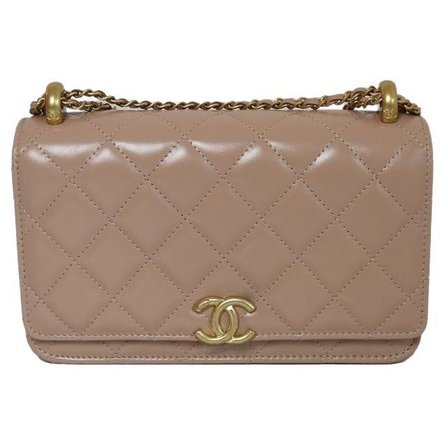 Chanel Quilted Perfect Fit Wallet On Chain Beige For Sale at 1stDibs   chanel perfect fit wallet on chain, chanel perfect fit woc, chanel wallet  on chain
