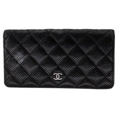 Chanel Quilted Perforated L Lambskin Leather Yen Wallet CC-0213N-0024