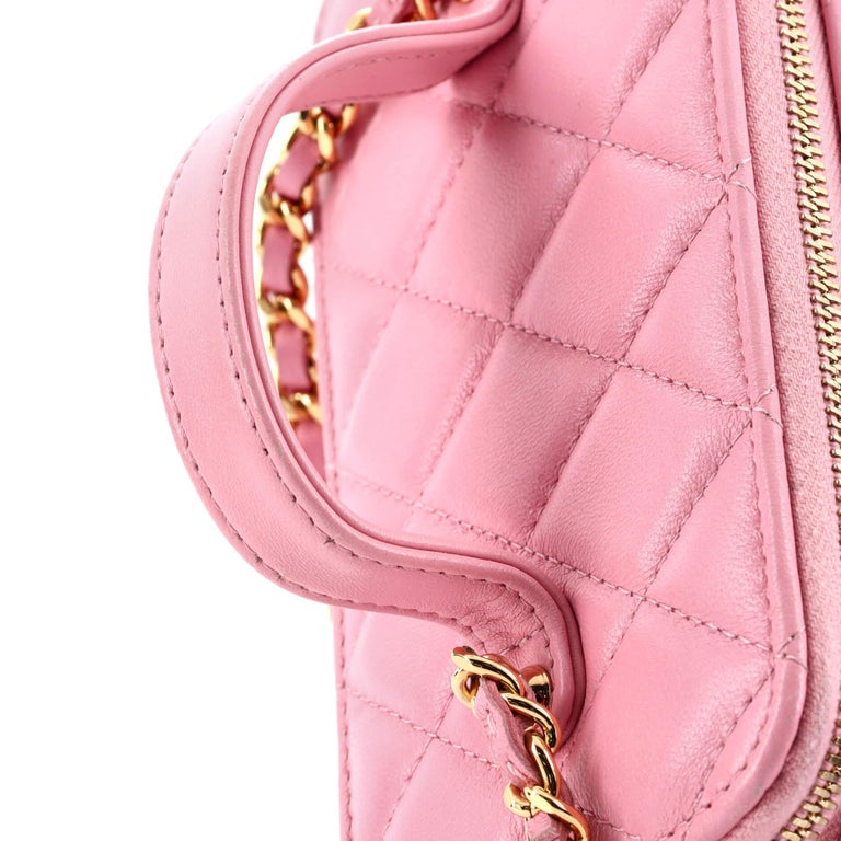 Chanel Quilted Polly Pocket Top Vanity Quilted Lambskin East West at 1stDibs