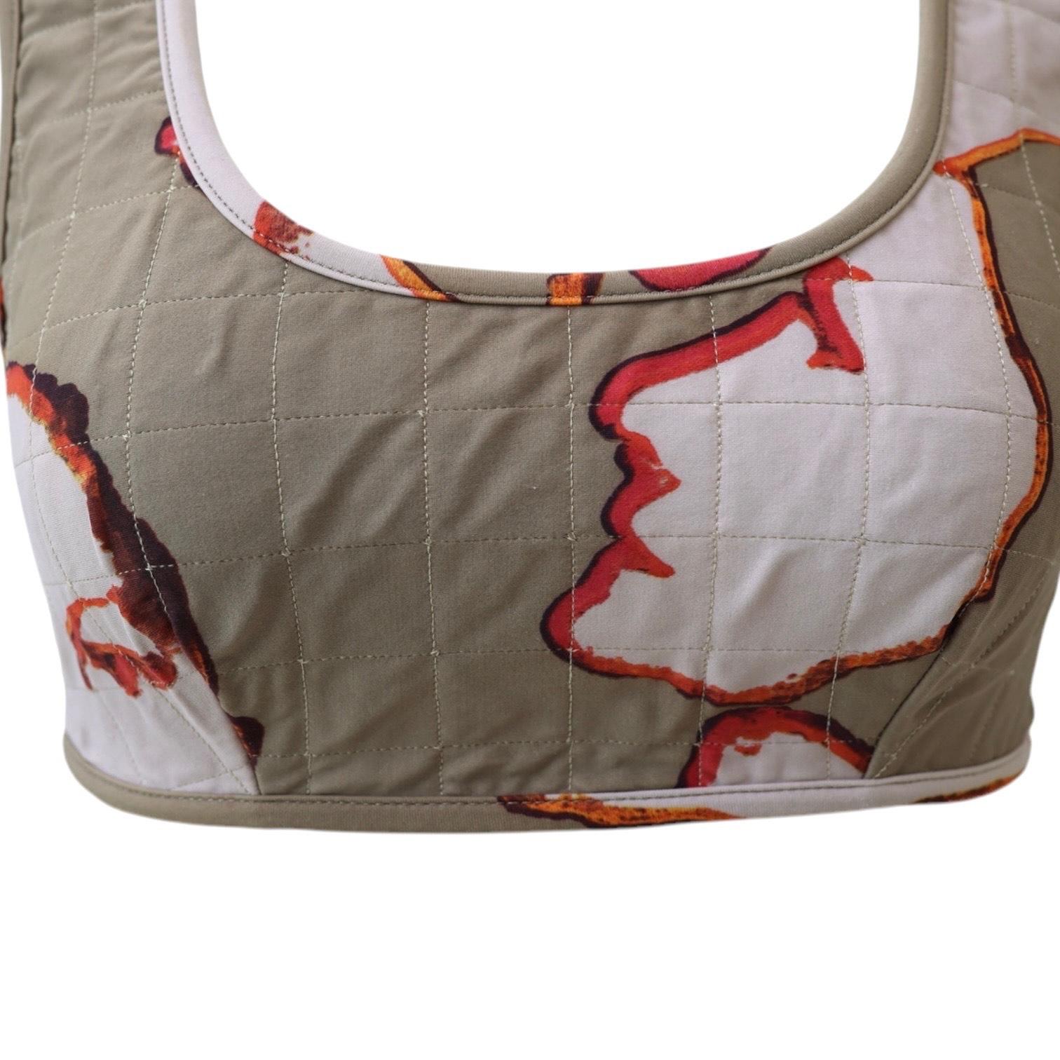 Donna Chanel Crop Top trapuntato stampato - Cruise Collectional in vendita