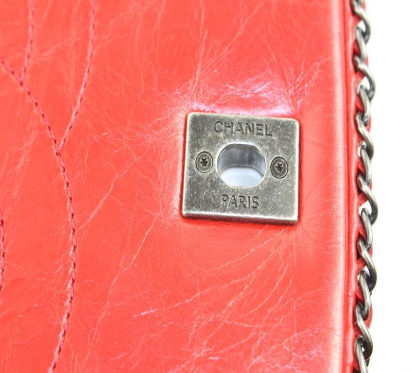 Chanel Quilted Red Leather Chain Around Flap Bag 453cas62 4