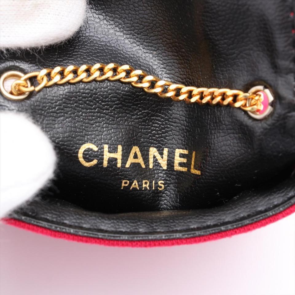 Women's Chanel Quilted Red Nano Flap Mini Micro Chain Bag 861232