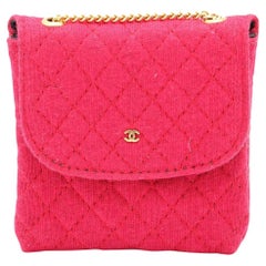 Chanel Quilted Red Nano Flap Mini Micro Chain Bag 861232