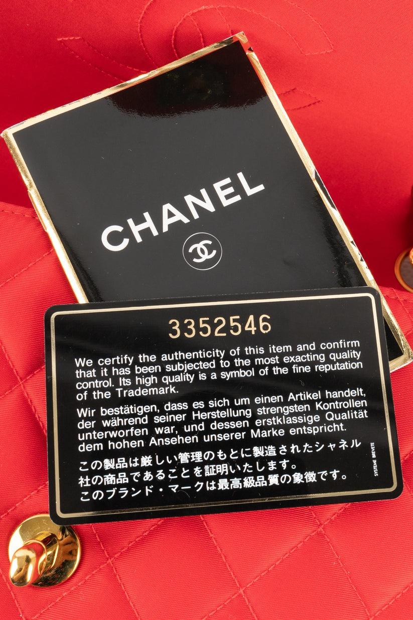 Chanel Quilted Red Timeless Bag with Golden Metal Elements, 1994/1996 For Sale 8