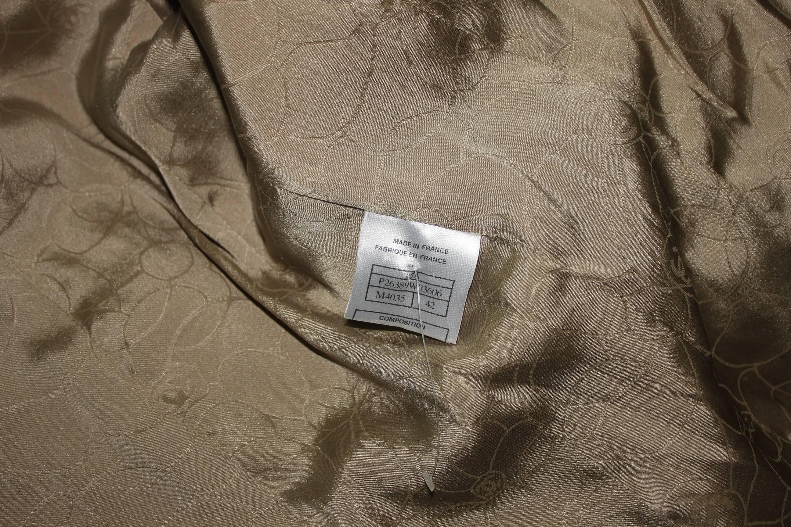 CHANEL Giacca Blazer trapuntata in seta stampata con volant Collezione Métiers d'Art 42 5