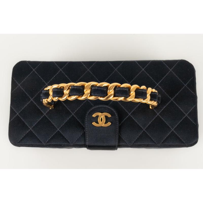 Chanel Quilted Silk Satin Bag with Golden Metal Elements, 1994/1996 4
