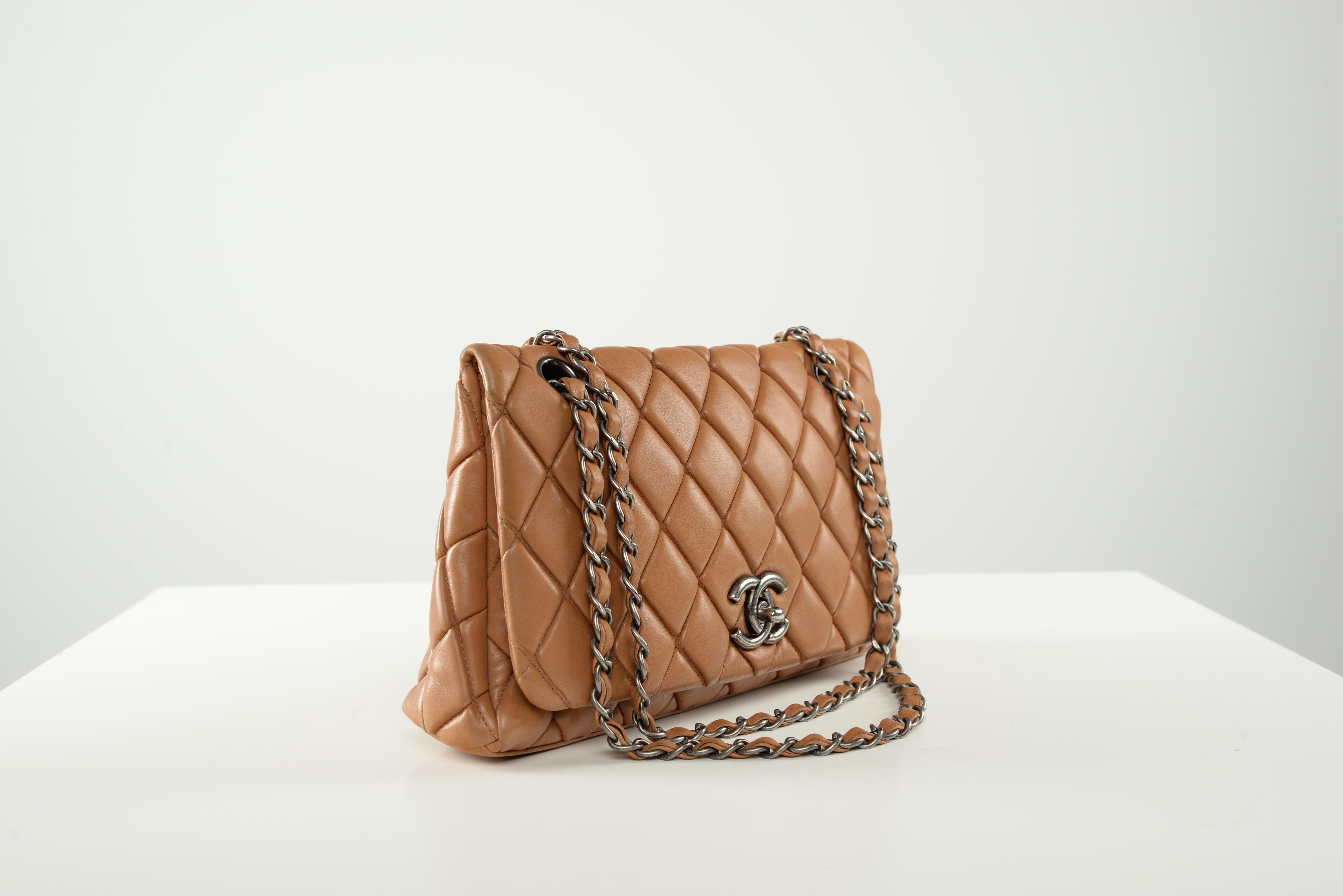 Chanel Quilted Single Flap Karl Lagerfeld Lambskin Bag 5