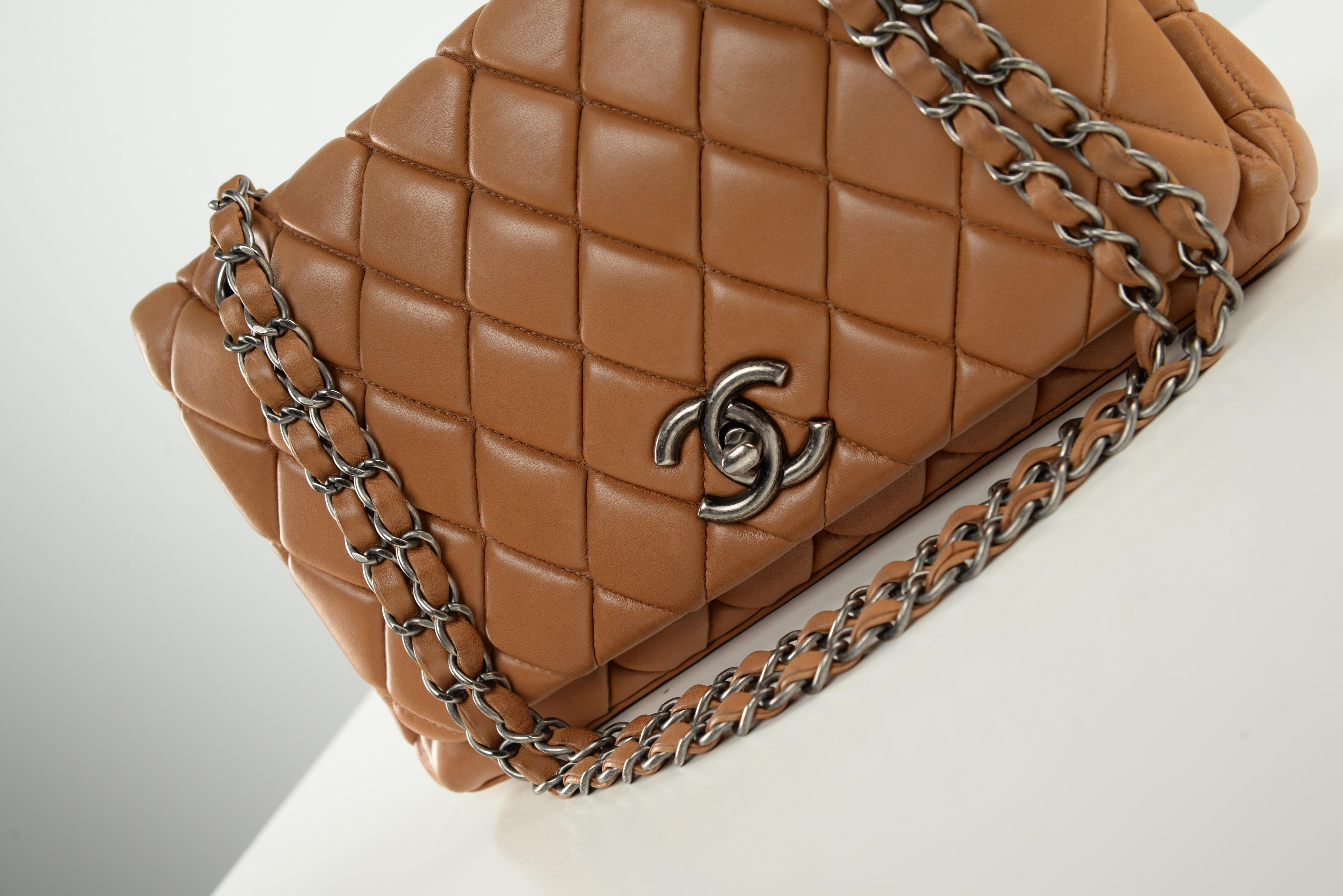 Chanel Quilted Single Flap Karl Lagerfeld Lambskin Bag In Good Condition In Roosendaal, NL