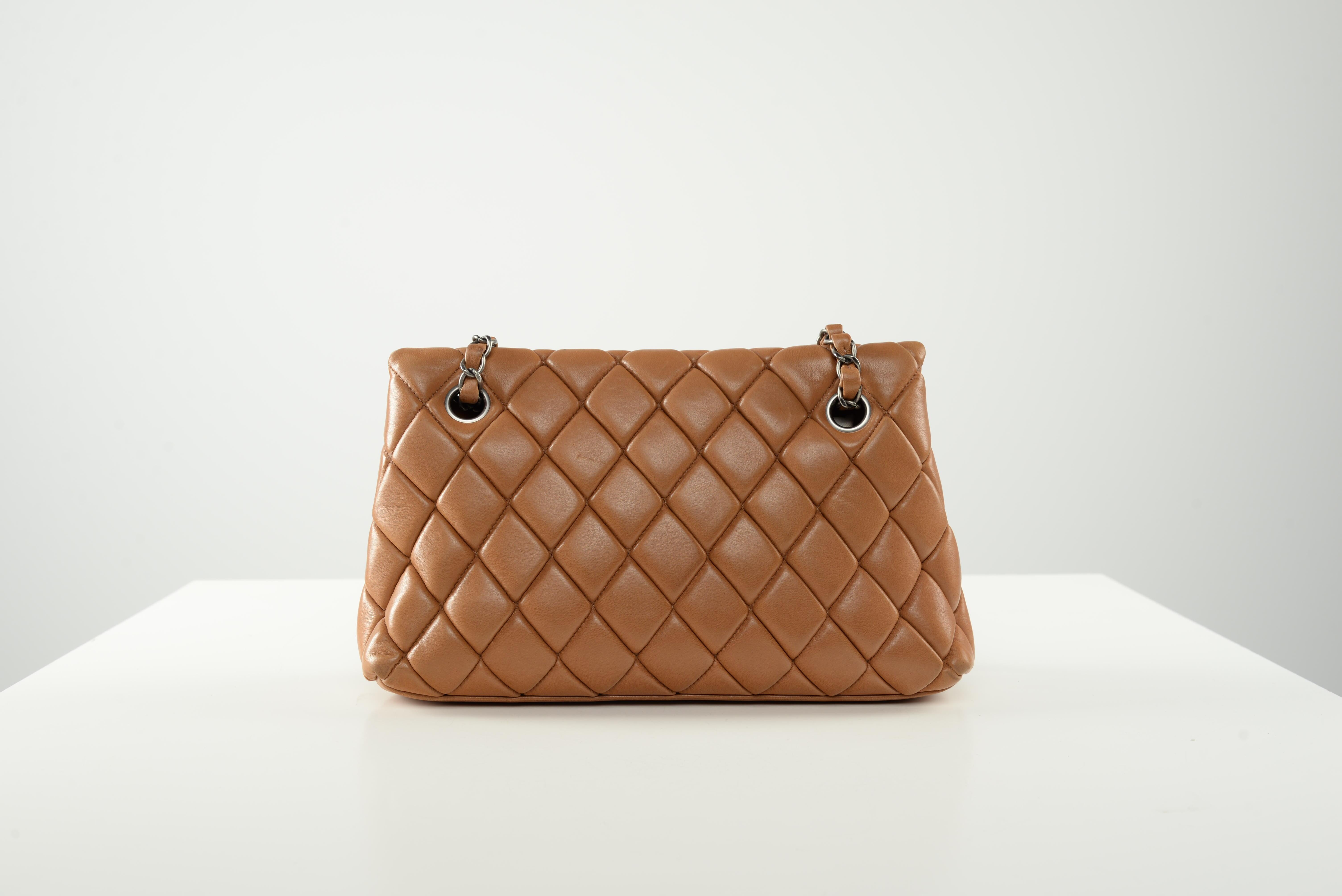 Women's or Men's Chanel Quilted Single Flap Karl Lagerfeld Lambskin Bag