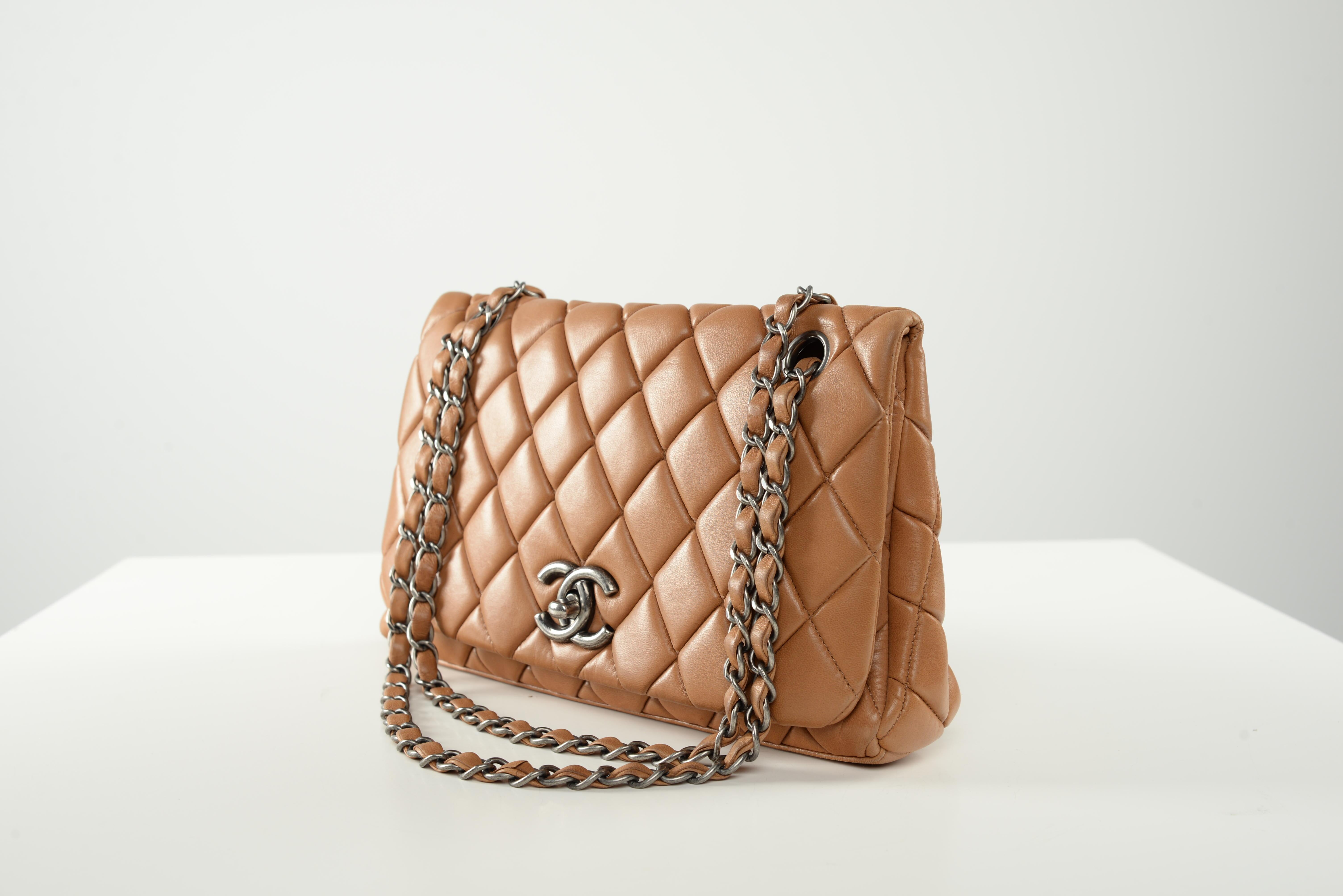 Chanel Quilted Single Flap Karl Lagerfeld Lambskin Bag 3