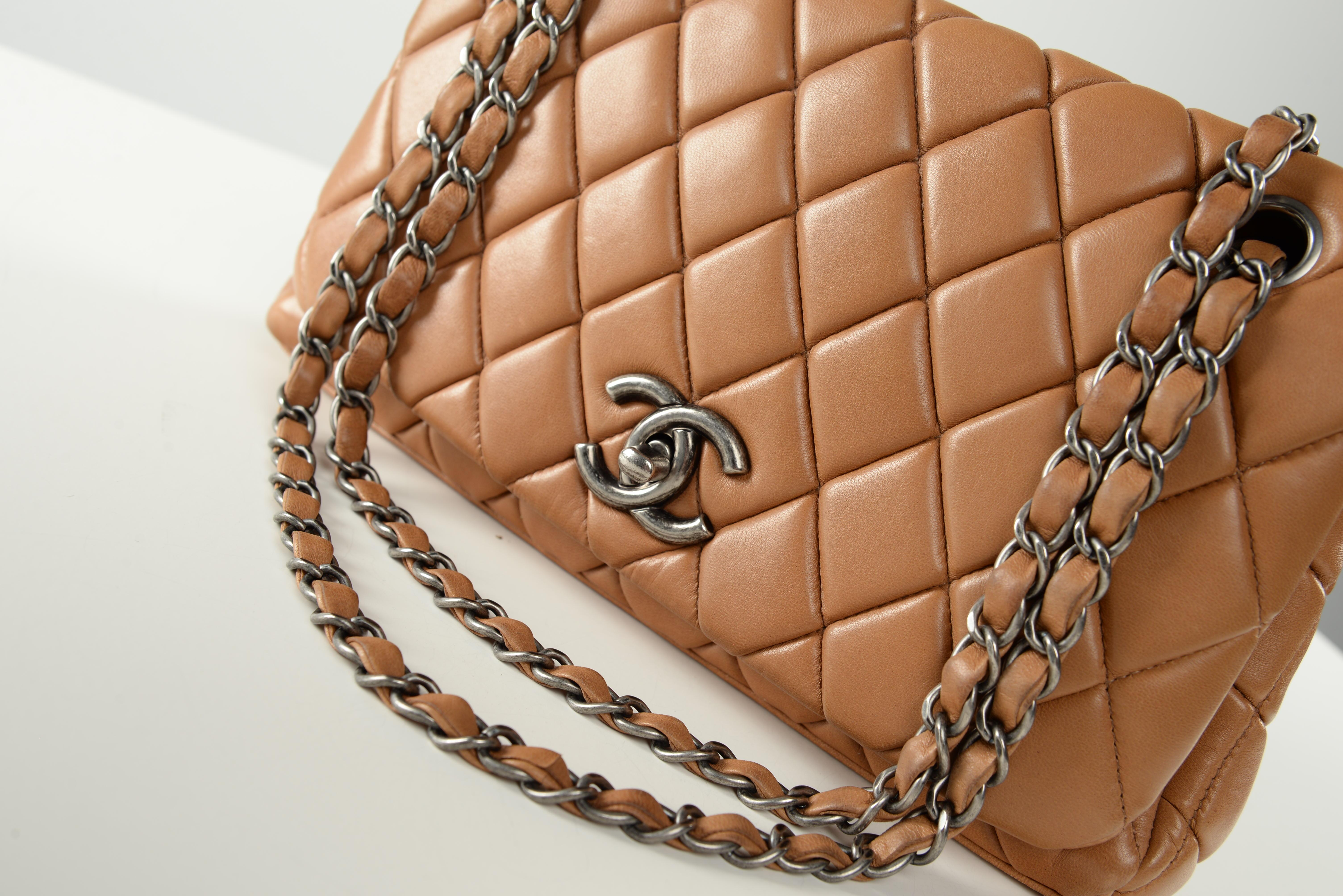 Chanel Quilted Single Flap Karl Lagerfeld Lambskin Bag 4