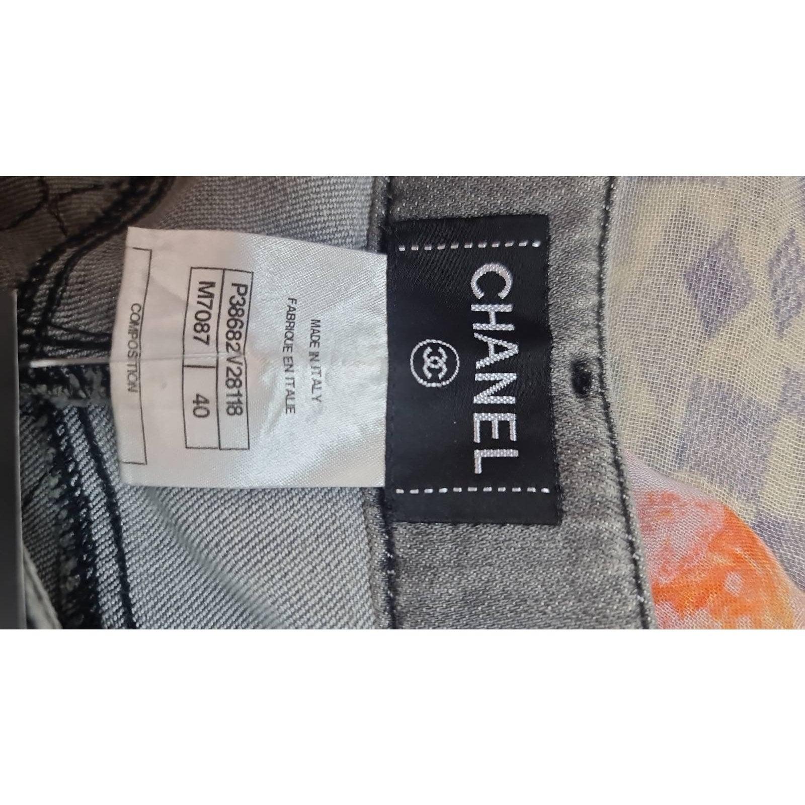 Chanel vaqueros pitillo acolchados Sz.40 en venta 1