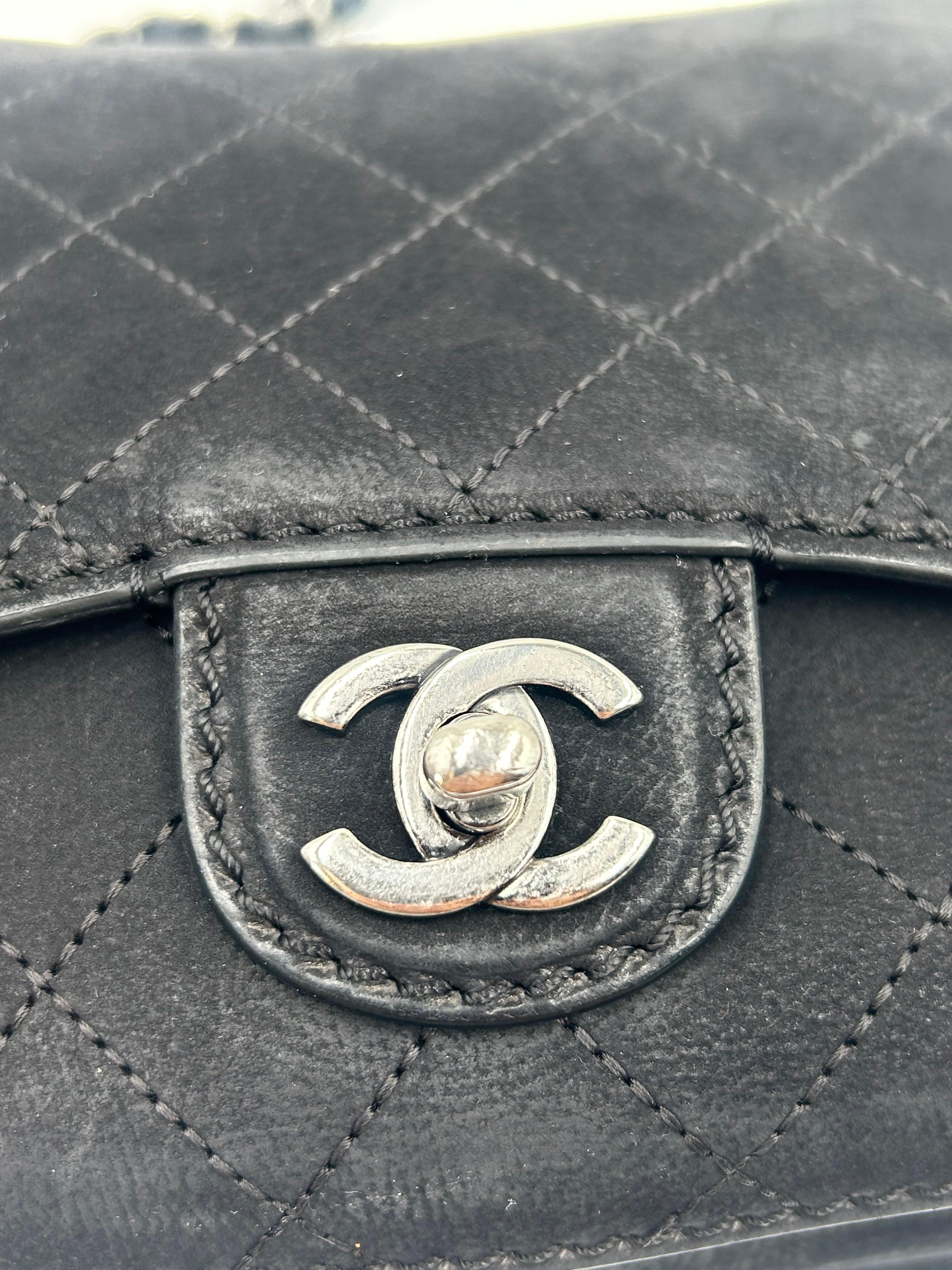 Chanel Gesteppte Wildleder Leder Dual Pouch Saddle Twin Coco Tasche 2013 im Angebot 8