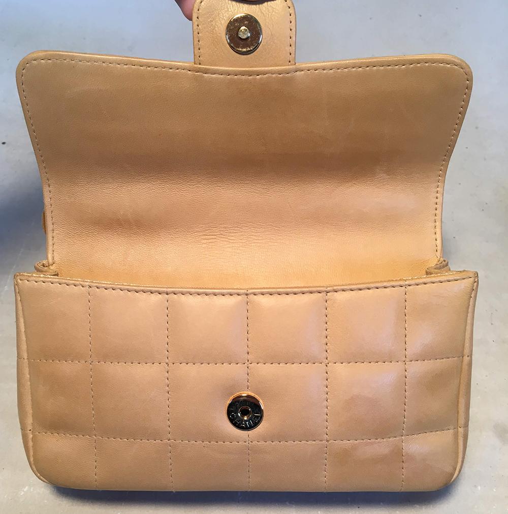 Women's Chanel Quilted Tan Mini Camellia Classic Flap Shoulder Bag