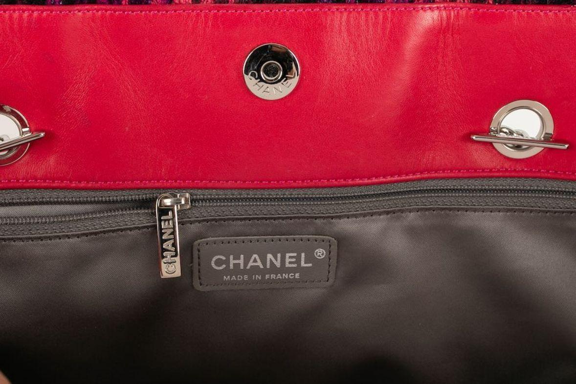 Chanel - Sac fourre-tout matelassé rose et violet, 2009/2010 en vente 5