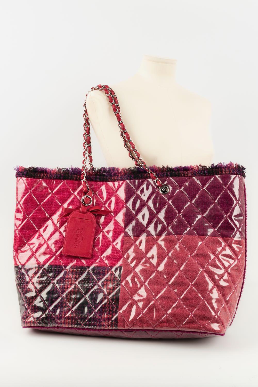 Chanel - Sac fourre-tout matelassé rose et violet, 2009/2010 en vente 7
