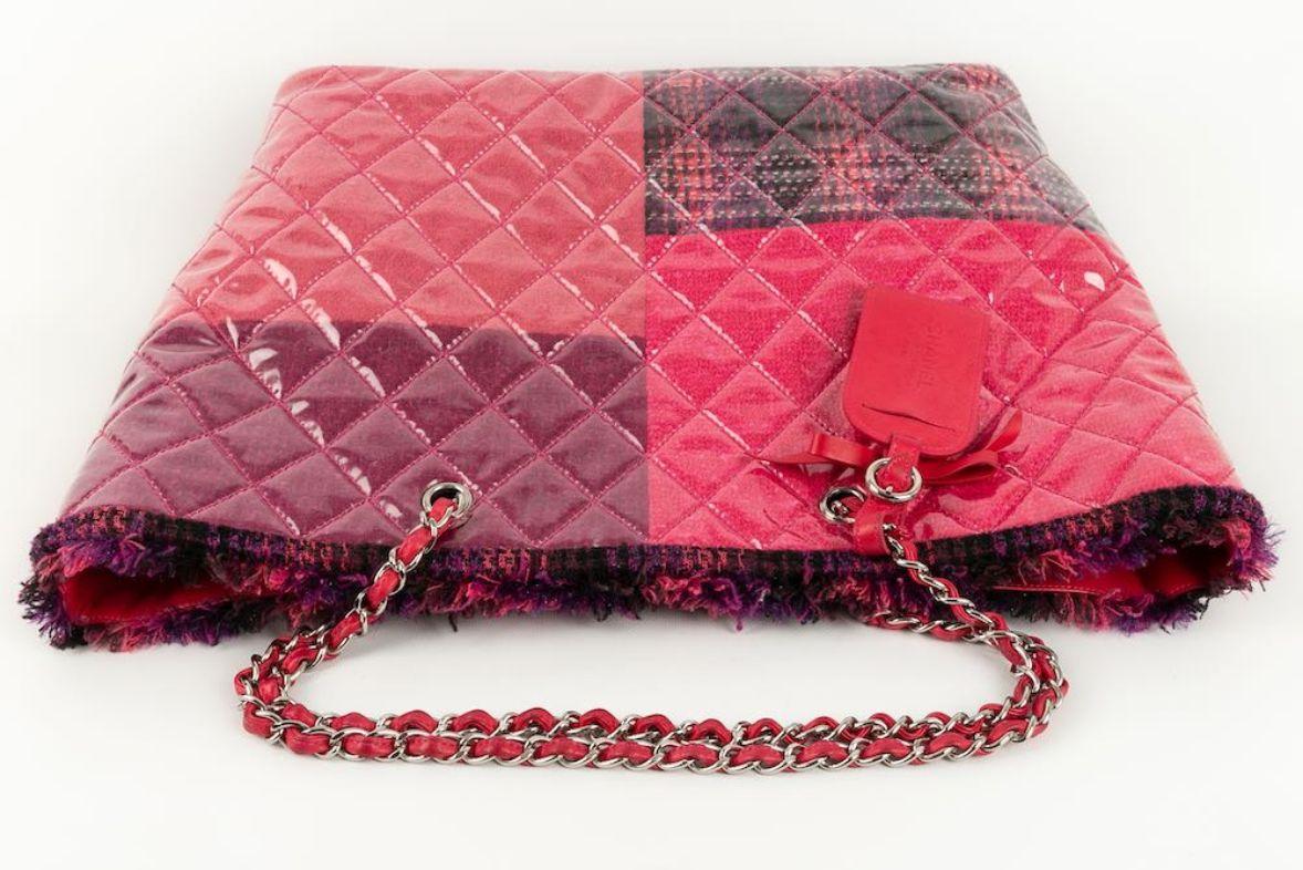 Chanel Quilted Tote Bag in Pink and Purple, 2009/2010 For Sale 1