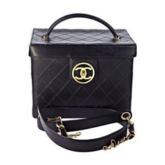 Vintage Chanel Quilted Vanity Case Bag