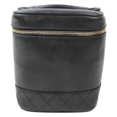 Vintage Chanel Quilted Vanity Case Tote 859949