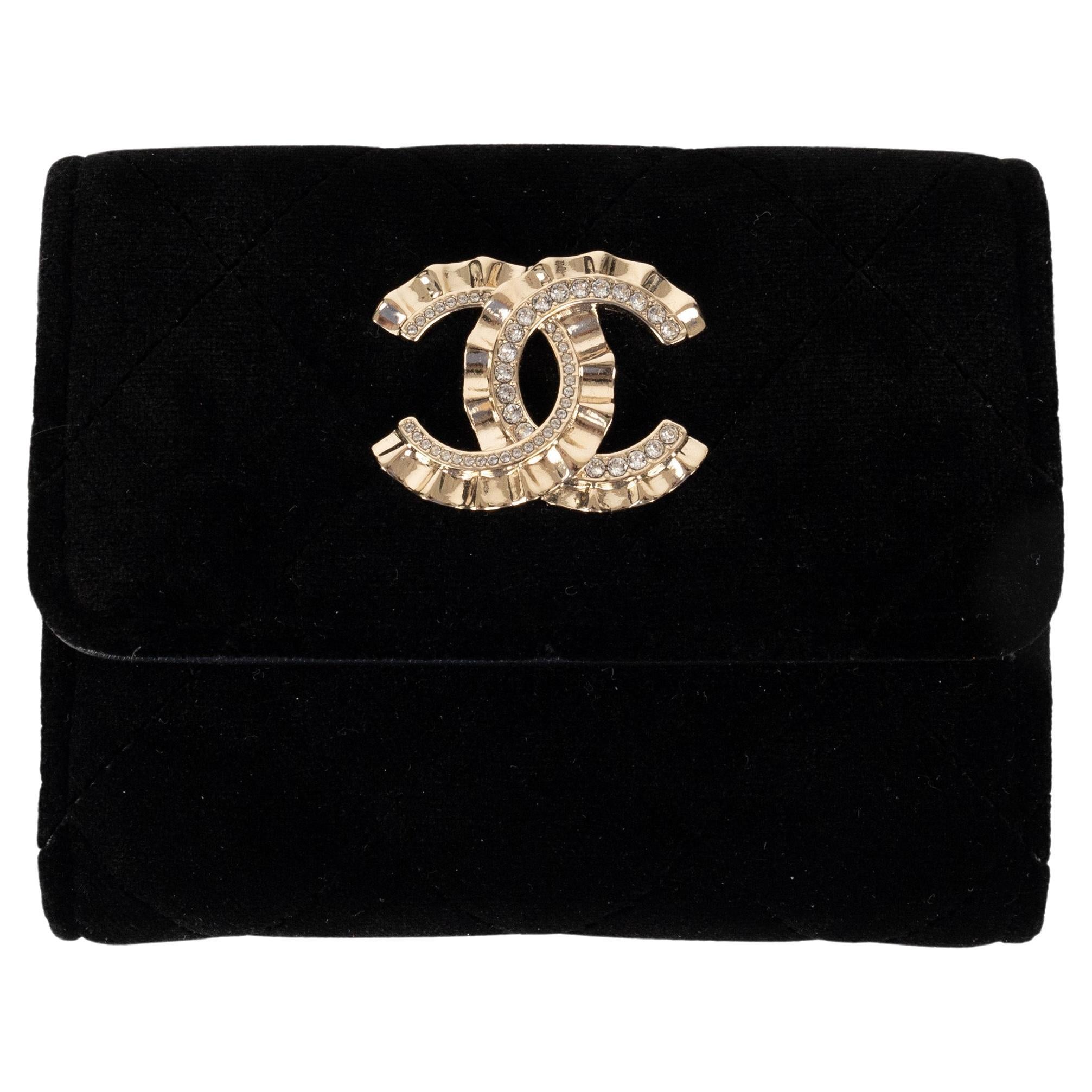 Chanel Quilted Velvet Wallet  - '20s For Sale