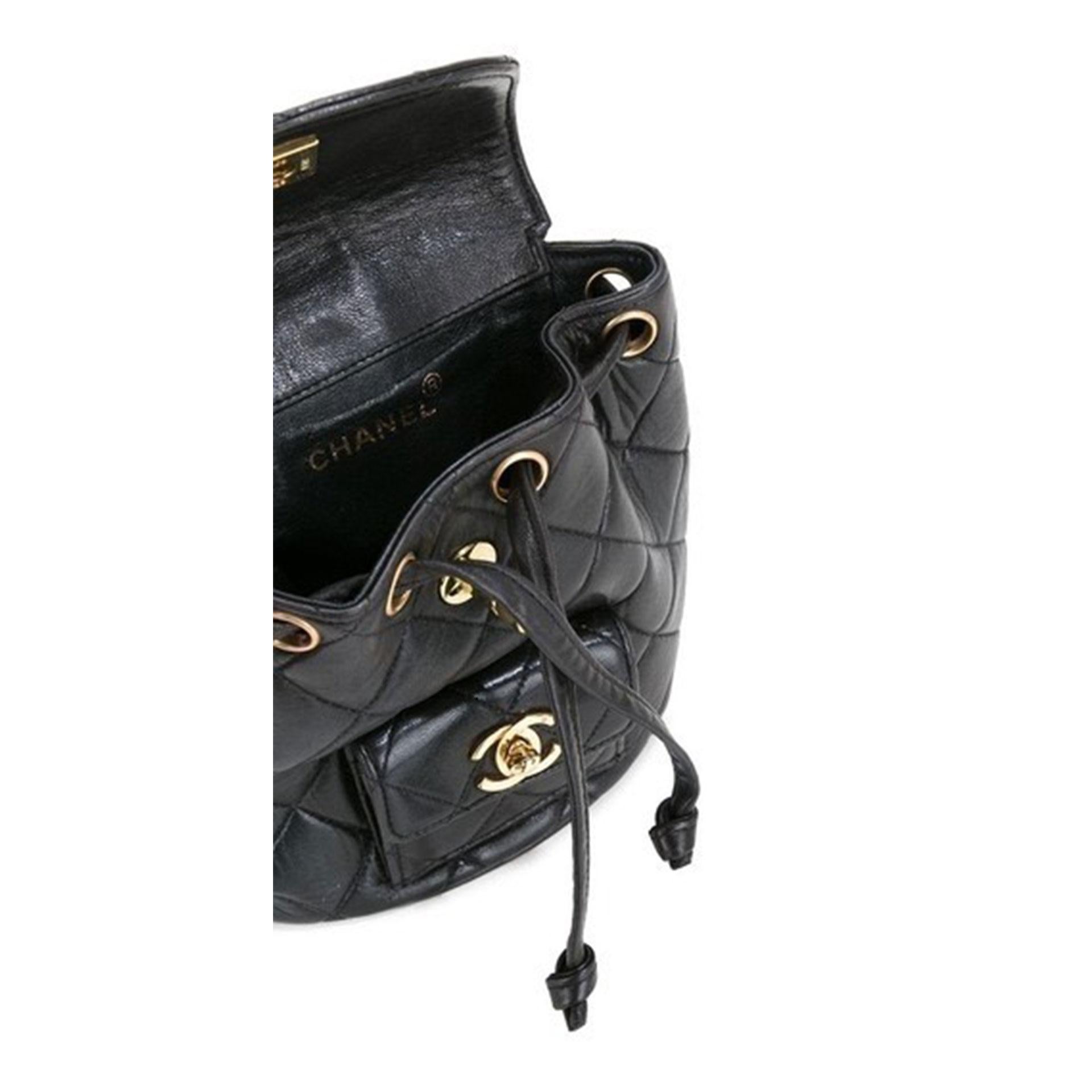 black quilted rucksack