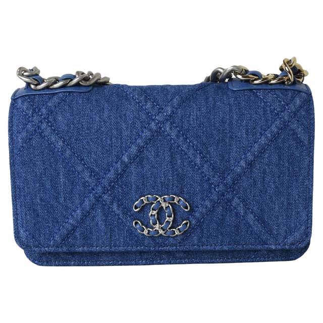 Chanel Velvet WOC- Electric Blue Velvet Wallet on a Chain at 1stDibs ...
