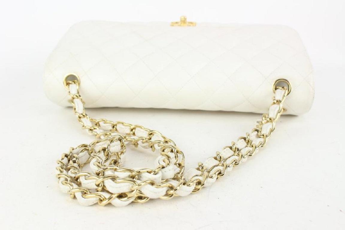 Chanel Quilted White Caviar Jumbo Classic Double Flap Gold Chain 65cas723 2