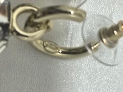 Chanel Quilted White Enamel Square Hoop Earrings – B25 Collection